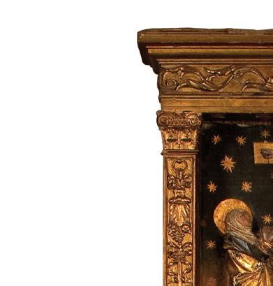 Predella of the altarpiece of Saint Lucy. Saint Ursula, Saint Christine, Saint Helen and Saint Margaret. Joan Gascó. Tempera painting on wood. 16th C.