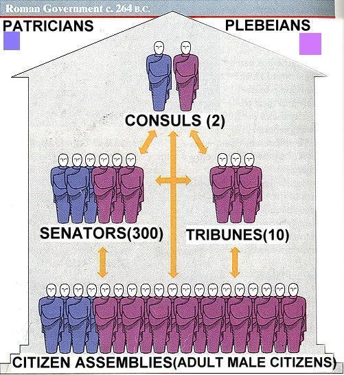 They elected a Senate, made up of 300 men, that made laws; they also elected two