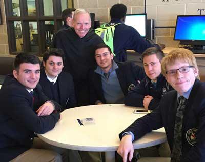 Augustine Prep in New Jersey. Pictured: Father Di Gregorio, O.S.A. (center) is the principal celebrant at Mass on Ash Wednesday.