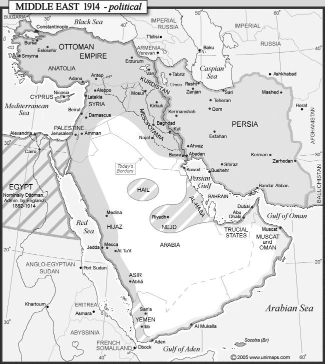 The Middle East after World War I: Drawing Boundaries, Dividing a Region And Creating a Crisis (A Secondary Unit for High School World and American