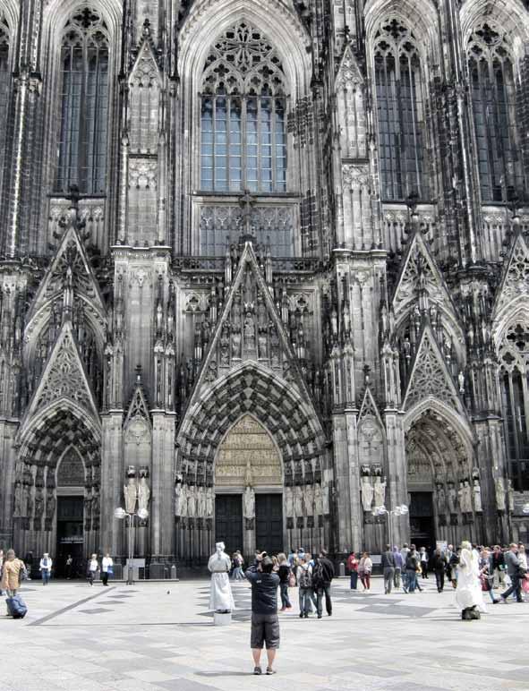 COLOGNE CATHEDRAL. The Cathedral dominates both the skyline of Cologne and the immediate plaza -the scale is simply overwhelming.