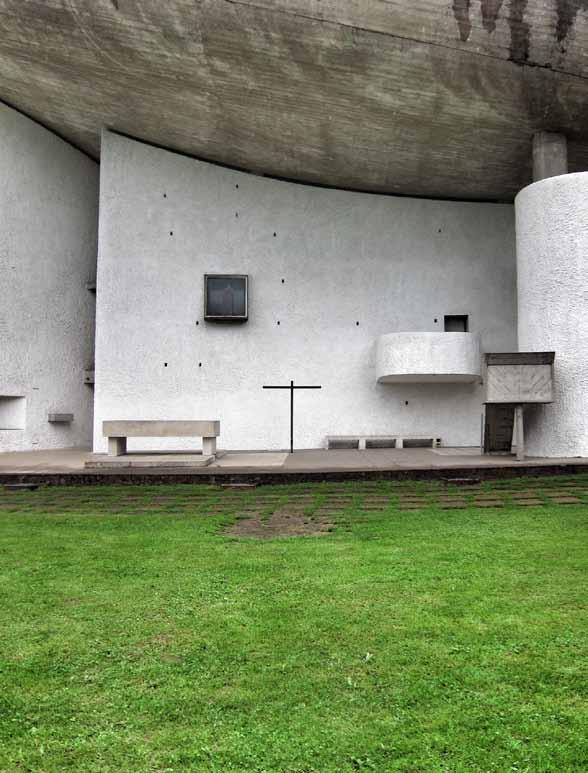 NOTRE DAME DU HAUT RONCHAMP. Le Corbusier s 1950 Chapel sits on the crest of a hill above the village of Ronchamp.