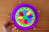 JESUS BIRTH PRESCHOOL LESSON 2 PART 3: CRAFT (15 minutes) TAMBOURINES SUPPLIES: Paper Plates, crayons, stick on foam shapes, bells, hole punch, pipe cleaners PREPARATION: Punch 4 to 5 evenly spaced