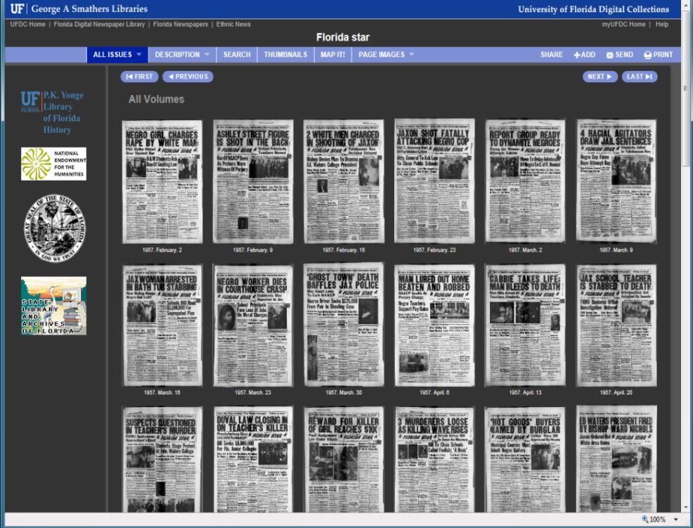 Historical newspapers produced before 1977 and without a copyright notice may be digitally reproduced for free online access.