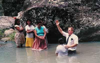 Remembering the Past These are two pictures we pulled out of our archives of Bob Tyson baptizing in Honduras in 1984 and 1990.