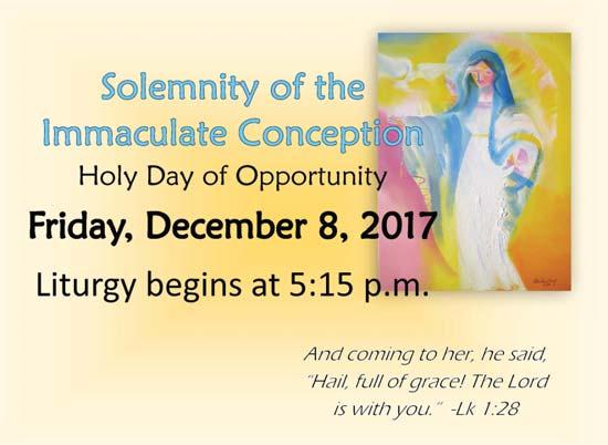 Join us for this sacrament on Sunday, December 10 at 7:00 p.m. at St. Laurence.