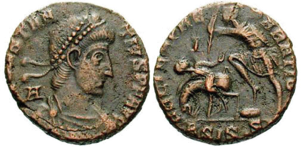 captive Emperor spears a
