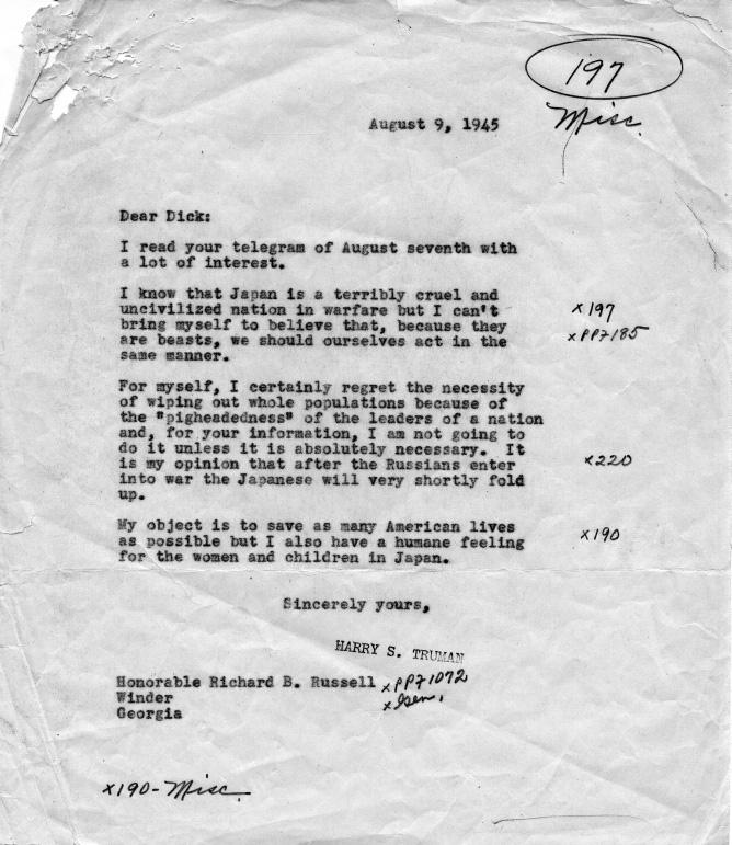 Source 6: Letter from Harry S.