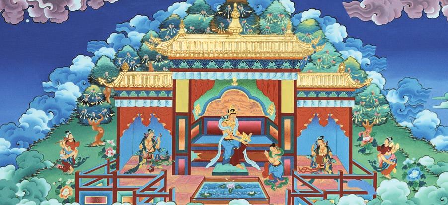 1Descent from Tushita Pure Land The Bodhisattva Mahasattva gave his last teaching to the countless bodhisattvas in Tushita Pure Land, before placing his