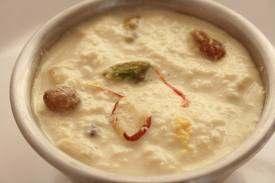 The new dish given here is Channar Payesh and it is made up of condensed milk, nuts and raisins.