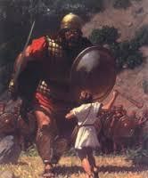 David girded his sword over his armor and tried to walk, around, because he was not used to them. "I cannot go in these," he said to Saul, "because I am not used to them." So he took them off.