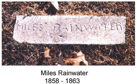 When the marker was erected and by whom is not recorded. Pathos is added to the memory of Millie by the inscription on the left hand edge of her marker. There one finds: M.E.B.