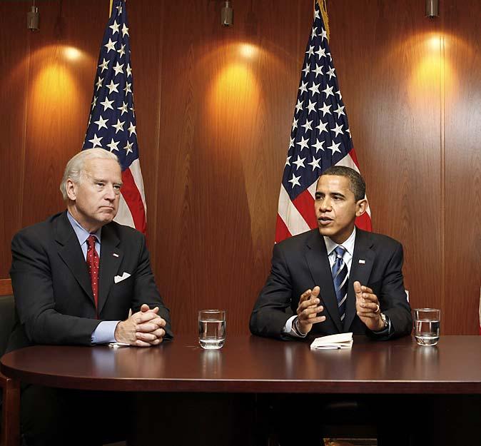 Page 3 of 16 President-elect Barack Obama, flanked by Vice President-elect Joe Biden and former Vice President Al Gore met in Chicago Tuesday. Mr.
