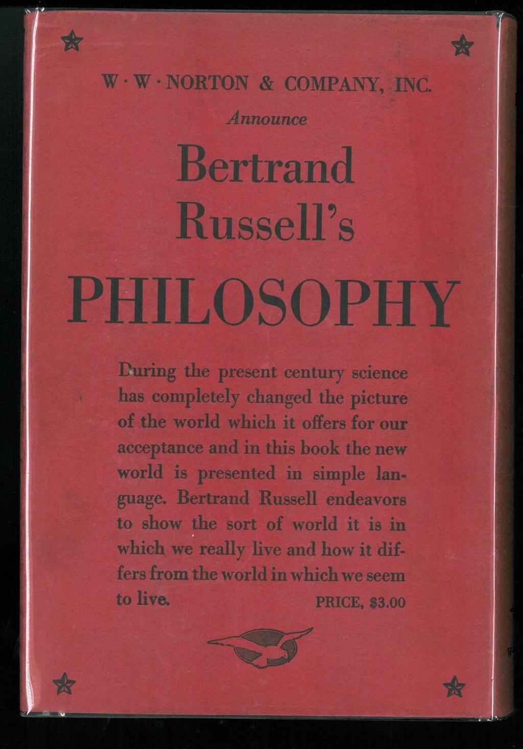This book, Analysis of Mind (1921), and especially and his book Outline of Philosophy (whose title in America was simply