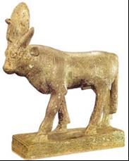 In Mesopotamia, we see many examples of calves, and they function sort of like mobile god-carriers.