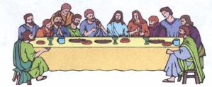 Matthew 26:17-30 THE LAST SUPPER AT PASSOVER P6 At the Passover Meal, when Jesus instituted the memorial Communion service of the Last Supper or the celebration of the Eucharist, He spoke these word