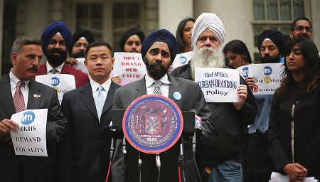 At issue was whether the MTA could force Sikh workers to either brand their dastaars with a corporate logo or be forced to work out of public view.