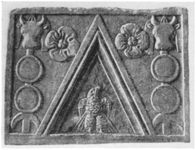 5 6 7 5. Stone stele. Roman, from ancient Viminacium (near Kostolac, Yugoslavia), iii century. From Archaeologisch-Epigraphische Mittheilungen aus Oesterreich-Ungarn, I5 (Vienna, I892) by 0.