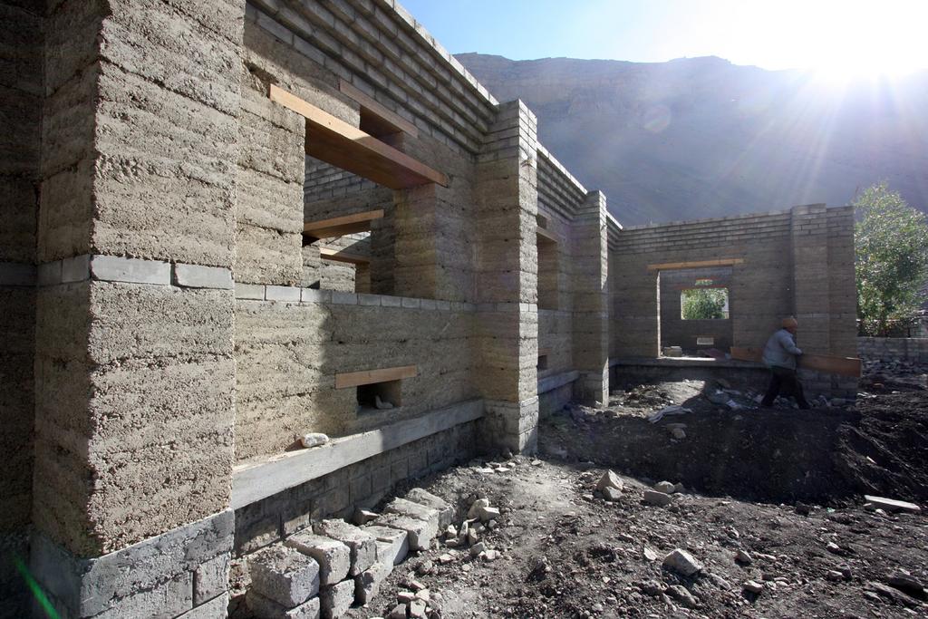 Auroville Earth Institute Spiti Eco Community Centre Progress The first phase of construction