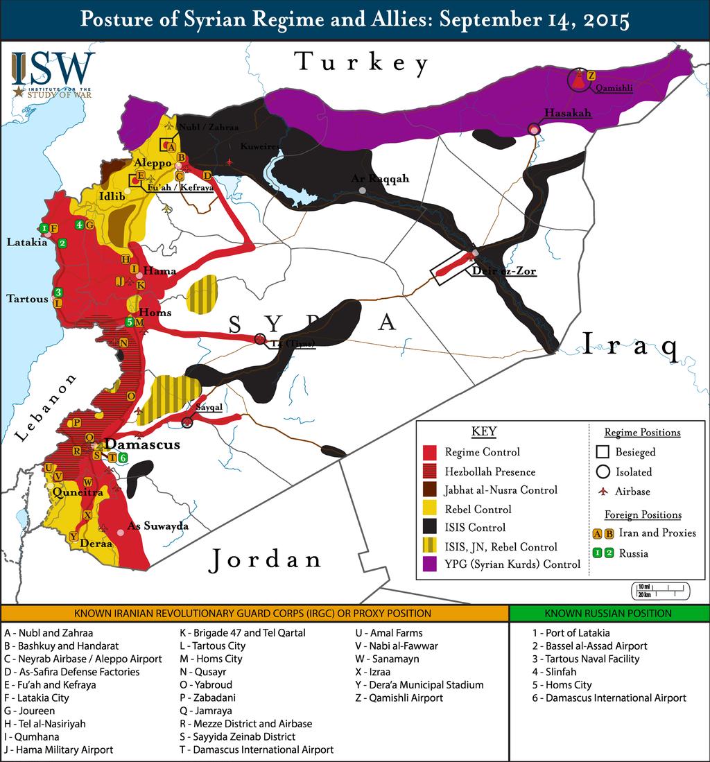 BBACKGROUNDER SY RI A 90- DAY FORECAST: THE REGIME A ND A LLIES CHRISTOPHER KOZ A K SEPTEMBER 17, 2015 Clear Rebel Presence in Damascus and its Vicinity [Iran] Secure Golan Heights Border First, the