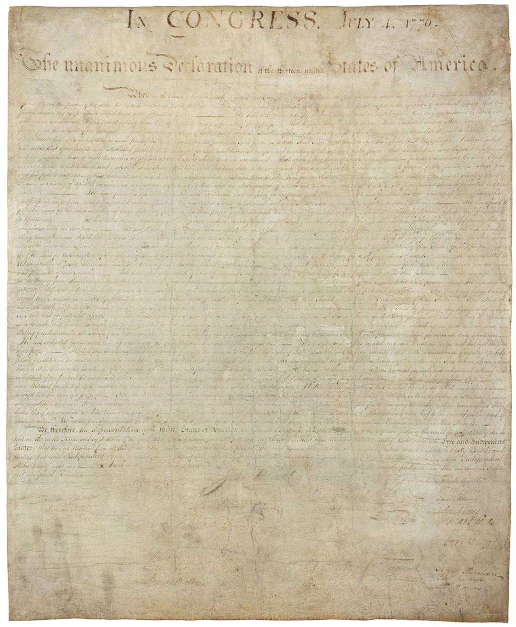Declaration of Independence National Archives,