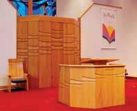 Other Artistic Elements Many Forms of Worship Wood and Metal Furnishings Wood furnishings of oak evoke the symbolism of the wind of the Holy Spirit moving over the waters.