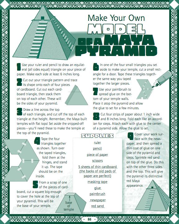 Make Your Own Model of a Maya Pyramid Handout Source: Nomad