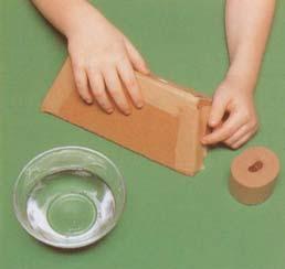 Maya Homes, continued 4 Moisten the wide paper tape and use it to