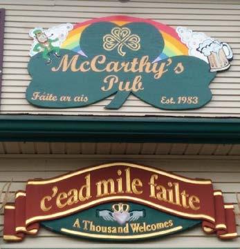 Twitter: @McCarthysPubMA Come to McCarthy s Pub and enjoy all the pleasures of