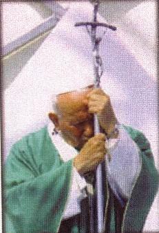 The Heresies of John Paul II 223 John Paul II carrying the Broken Cross Paul VI, John Paul I, John Paul II and Benedict XVI have carried a cross that very few have understood the sinister bent or