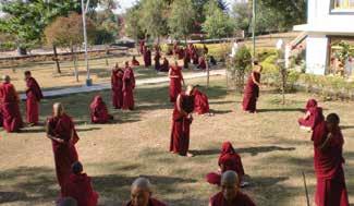 This nunnery is home to around 125 student nuns who spend at least 17 years studying Buddhist philosophy, texts, metaphysics and monastic discipline.