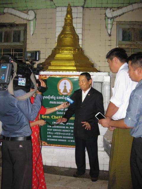 Picture 14: Journalists from MRTV interviewed General Chetta Thanajaro [the Man in the black suit in the photo], the