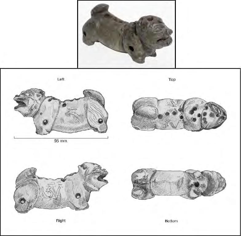 The Markha Valley 107 Fig. 33: Teacha: lion-shaped statuette (soft stone, 95x45x33 mm).