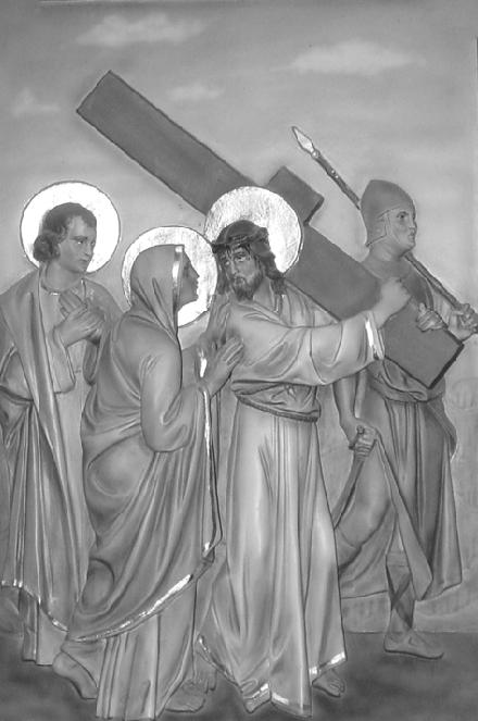Stations of the Cross Closing Prayer to Jesus on the Cross Teacher and Students kneel at the altar rail: My good Jesus, as I kneel before looking at Your Wounds, I ask You