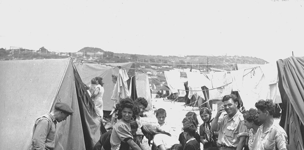 Jewish Agency for Israel Photo 1950 Since the Jews lost all of their possessions to the Islamic governments, they lived in tent cities as they moved into Israel.