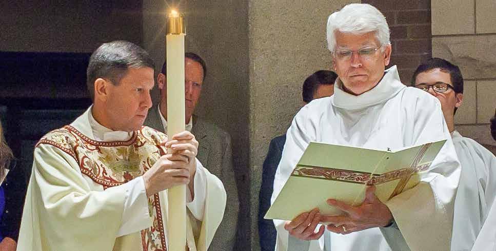 Report on Mission Father Mark Spalding (left), Vicar General of the Archdiocese of Louisville and pastor of Holy Trinity Parish in