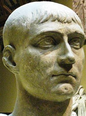 In 312 Constantine, stationed in Gaul, declared war and invaded Italy ruled by Maxentius (son of Maximian).