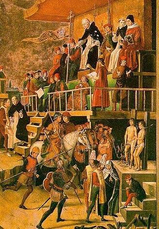 Spanish Inquisition Queen Isabella and King Ferdinand used the Inquisition, a church court, against Muslims and Jews who had converted to Christianity.