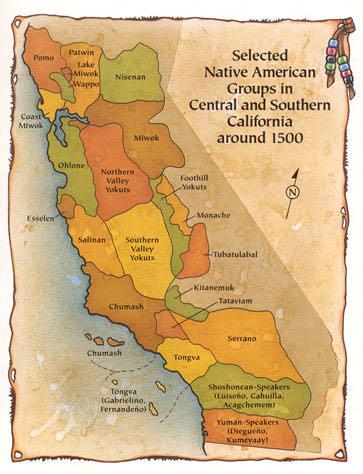 10 The Indians Native Americans were the first people to live in the southern part of Alta California. There were about 7,000 Indians during the 1500 s.