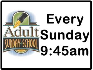 Adult Sunday School This fall lessons in Adult Bible Studies follow the theme "Sovereignty of God".