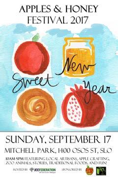 COT is once again participating in the JCC s Apples and Honey Festival that will take place, September 17th from 10am- 5pm at Mitchell Park, allocated at 1400 Osos St, San Luis Obispo.