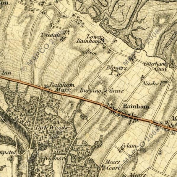 Chapter 1 Family Ties The Hales of Kent The countryside around Rainham is detailed in this 1801 survey map.
