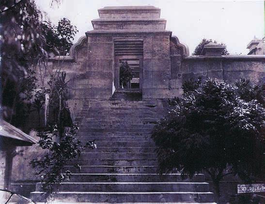 Entrance to the royal tombs at Imogiri, probably photographed in the