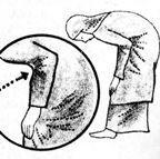 touching the chest, nor raise it so high that the neck goes higher than the waist level. Instead, the neck and the waist should be in one level. (3) In Ruku' keep feet straight.