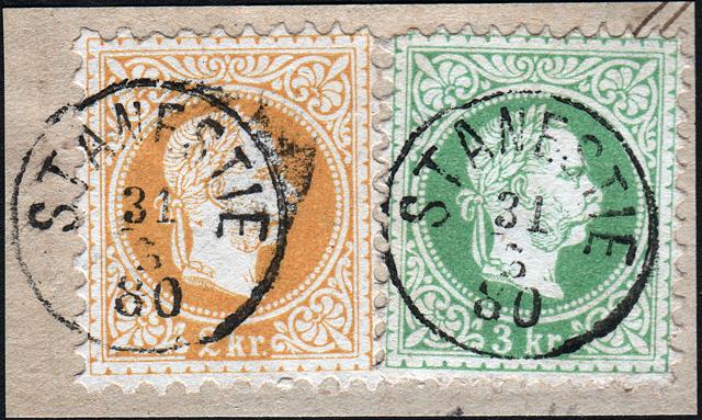 Austrian stamps postmarked in Stanestie de