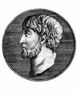 Anaximenes Theophrastus: Anaximenes, a companion of Anaximander, also says, like him, that the underlying nature is one and infinite, but not undefined as Anaximander said but definite, for he