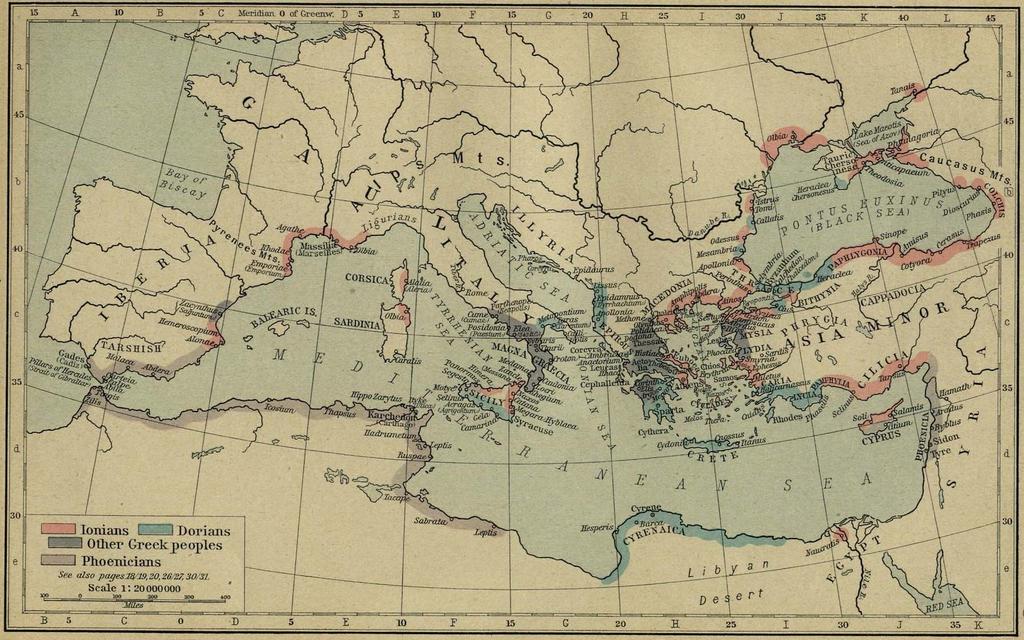 Ionians or Milesians East coast of