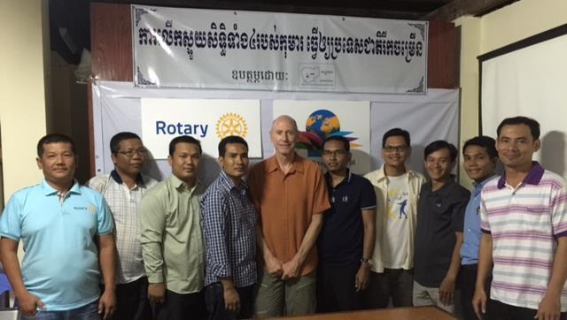 Club 24 Salt Lake City Salt Lake club member and Co-Chair of the club's International Service Committee, Paul Stringham, attends a Rotary Club meeting in Cambodia where he is participating in a