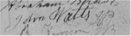 3 JULY 1797 MONTGOMERY COUNTY, GEORGIA Signature Specimen. Land court warrant to Robert Lott, signed by the Montgomery County inferior court justices.