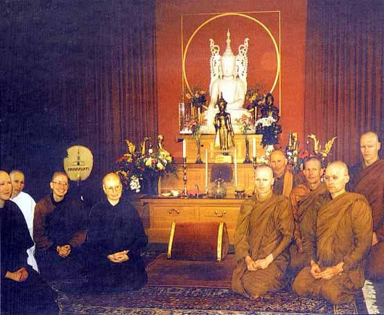 The Sangha Monks & nuns from Amaravati Buddhist Monastery, Hemel Hempstead, U.K. The Sangha is a group of monks or nuns. They practice the Dharma.